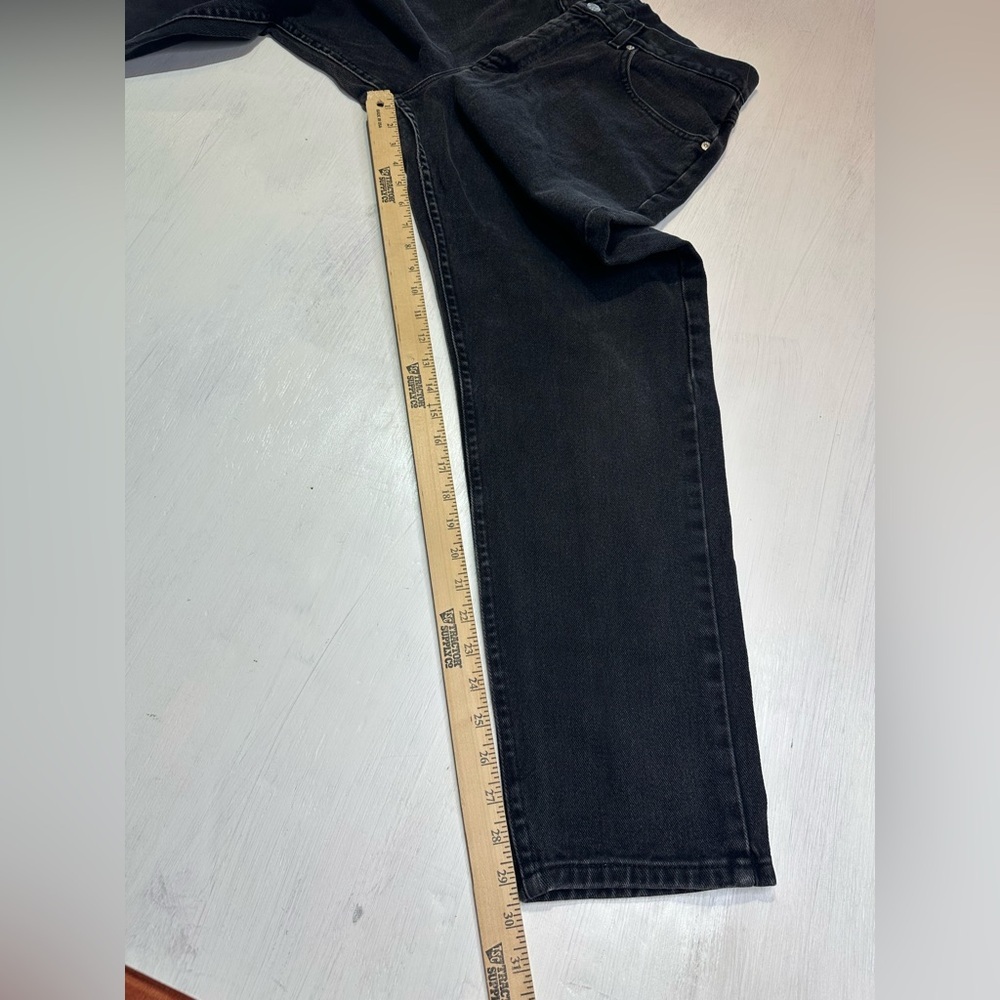 Vintage Riders Denim Jeans Women’s 14 Med USA Made Black High Rise Straight - Picture 6 of 12
